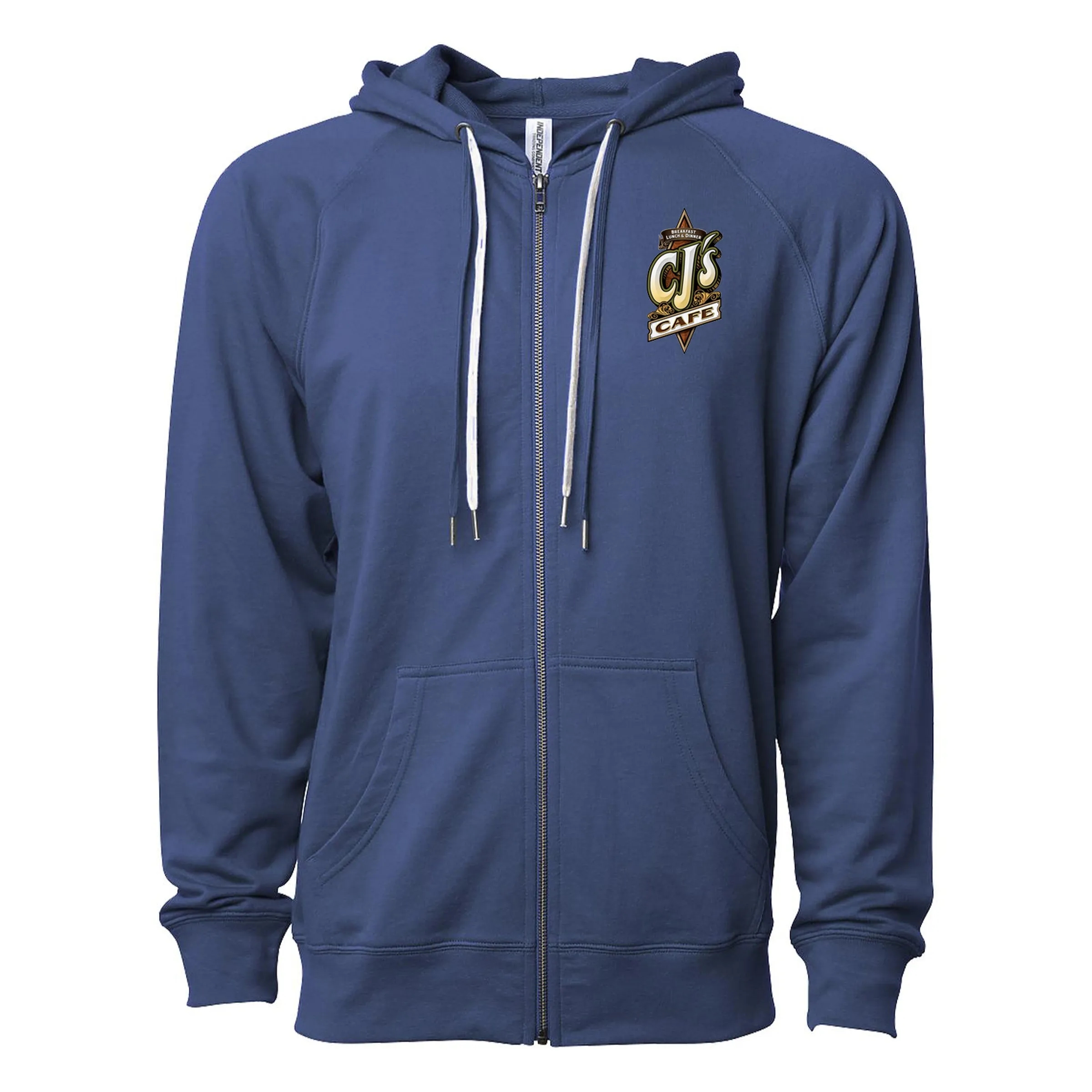 Unisex Lightweight Loopback Terry Zip Hood 6