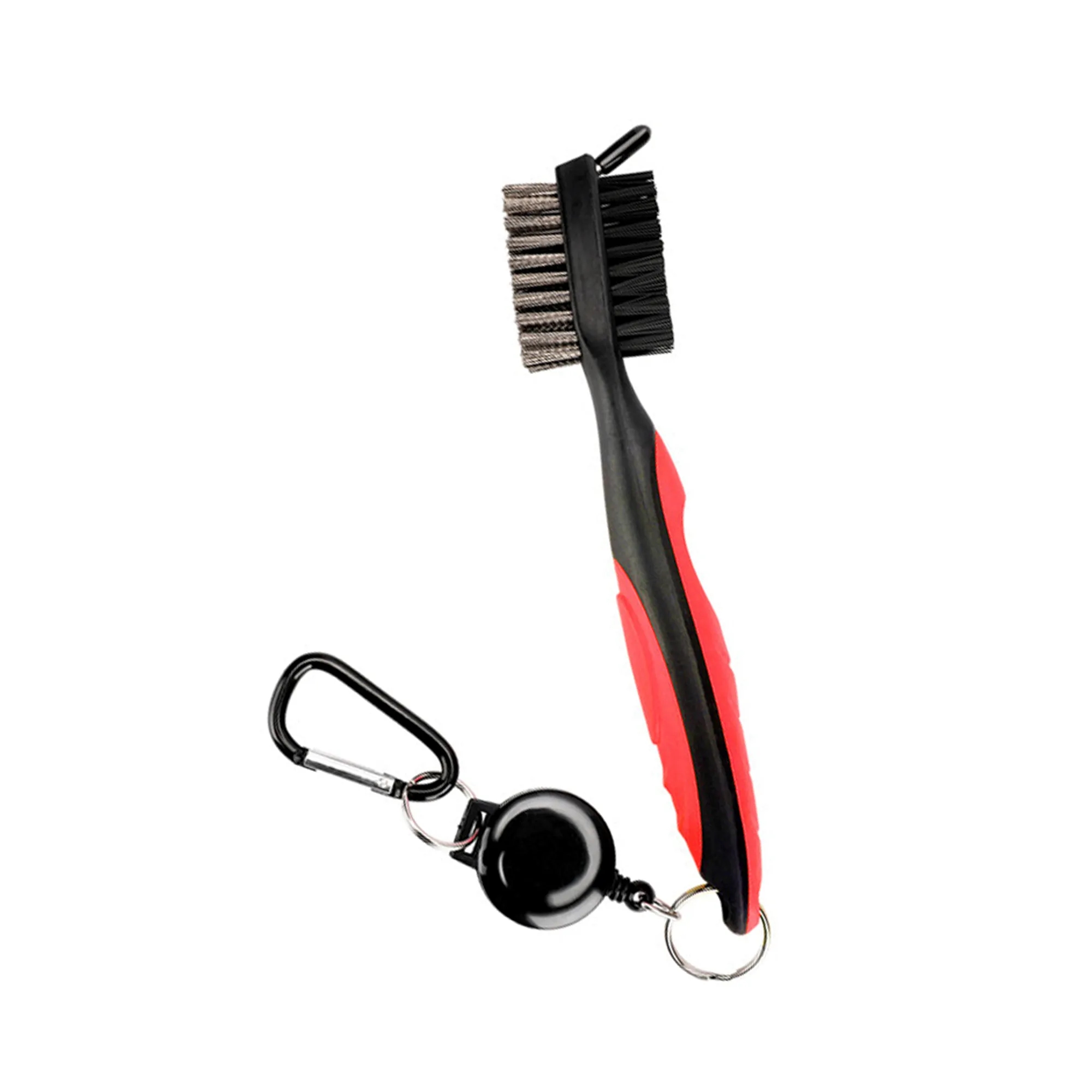 Golf Club Brush W/Retractable Zip-line Carabiner 6