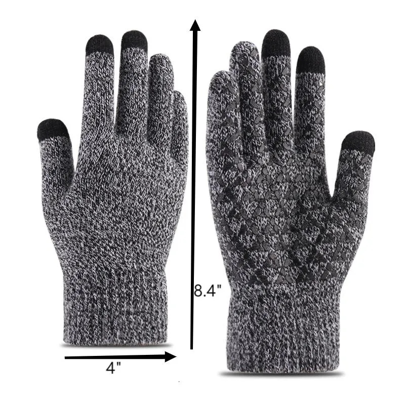 MOQ 50 Knitted Warm Touch Screen Gloves 2