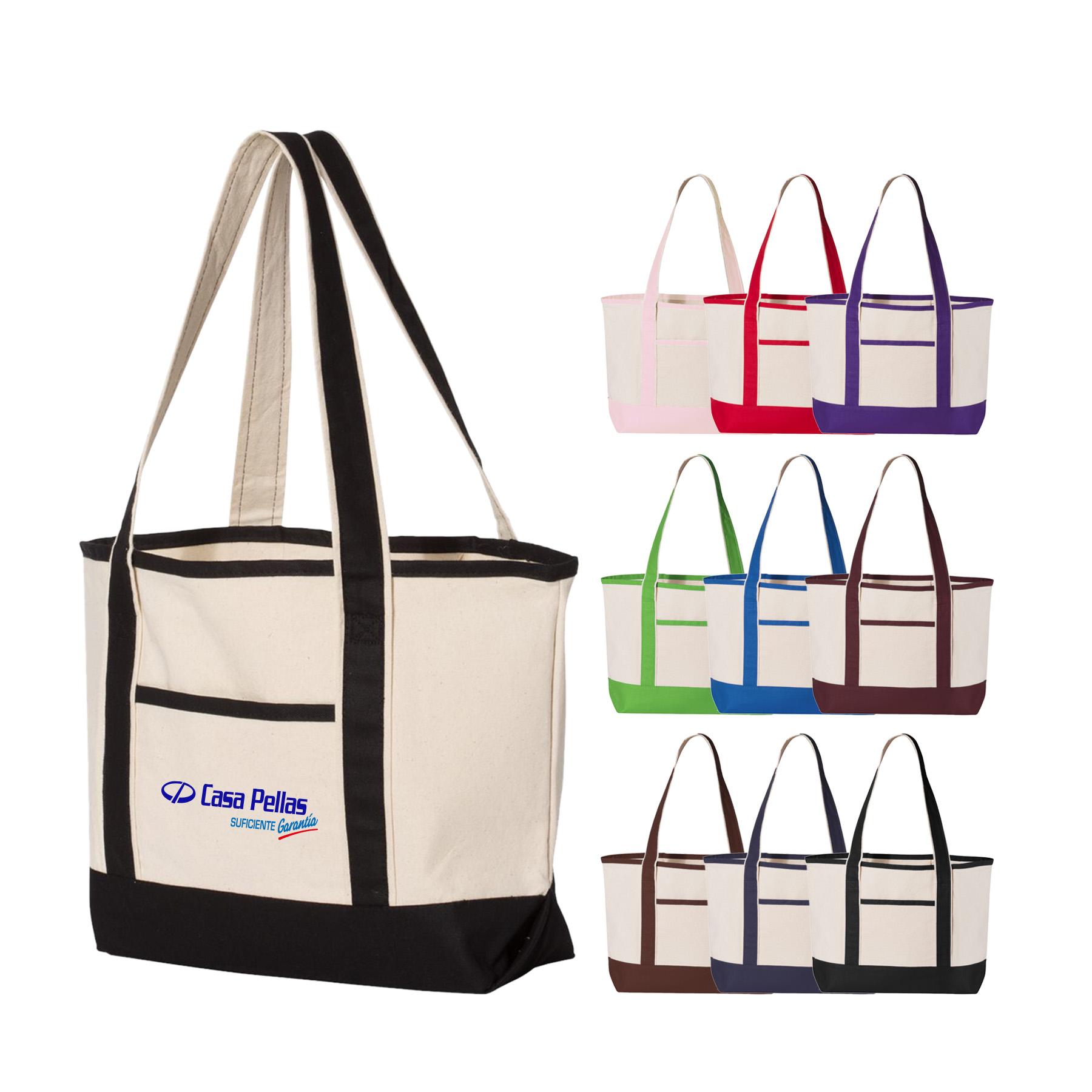 12 oz. Small Heavy Canvas Deluxe Pocket Tote Bag_R116BT 6