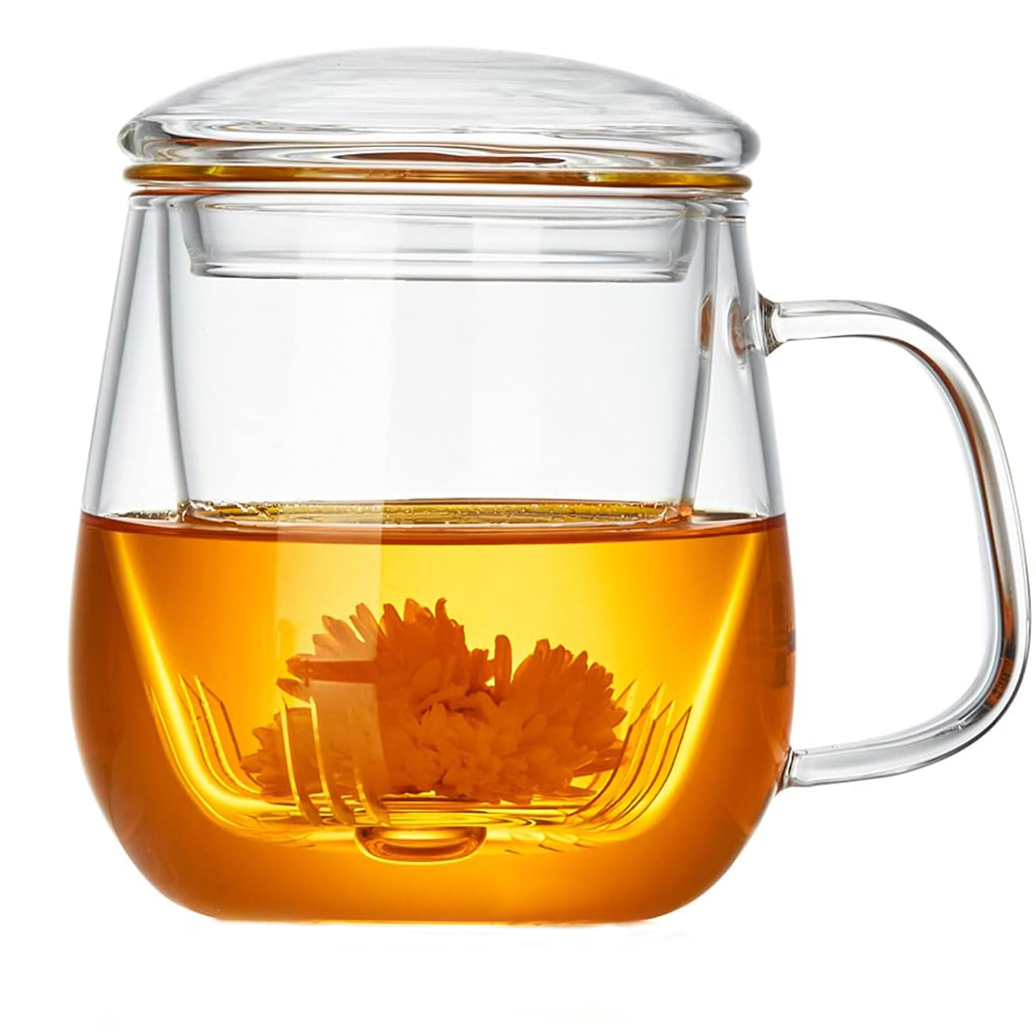 17oz BPA Free Glass Tea Cup w/ Infuser 7