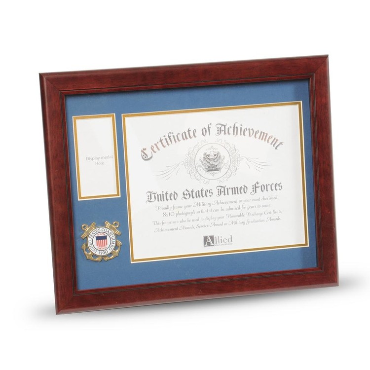 U.S. Coast Guard Medallion 8-Inch by 10-Inch Certificate and Medal Frame 2
