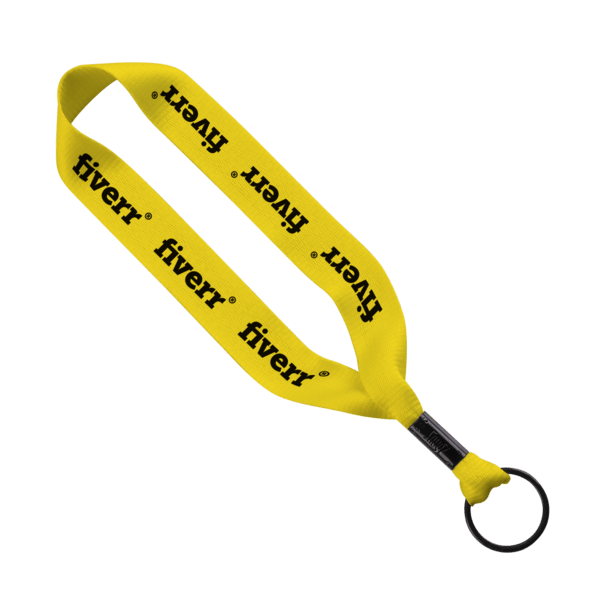 3/4" Polyester Key Chain with Crimp Split Ring 16