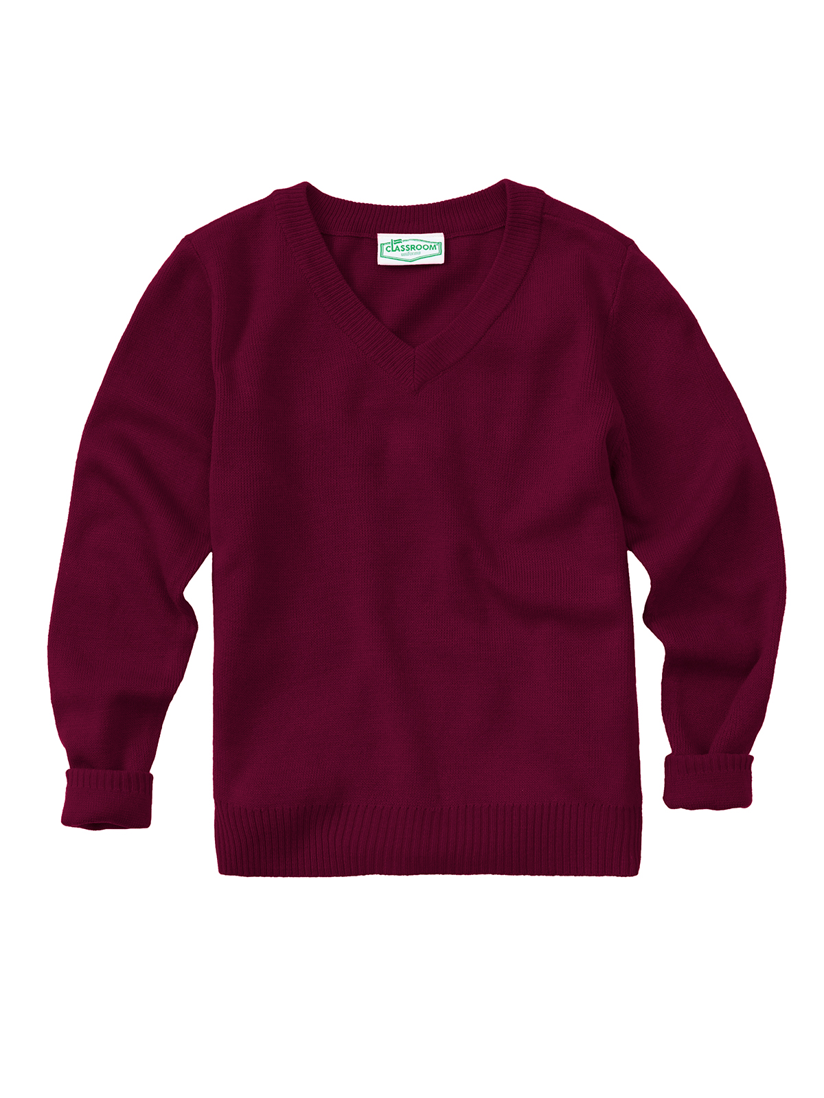 Classroom Uniforms - Youth Unisex Long Sleeve V-neck Sweater 8
