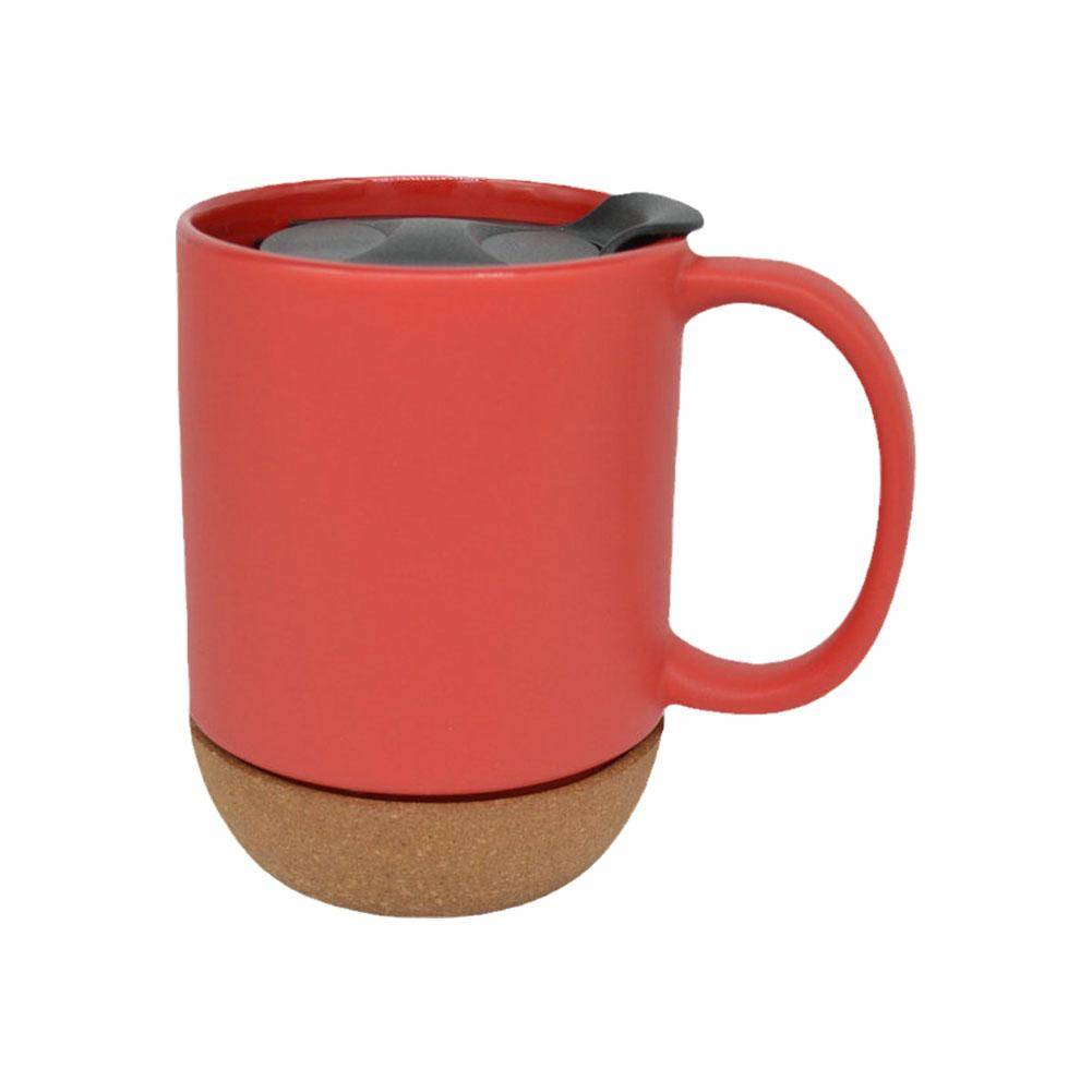 Ceramic Cork Bottom Mug with Lid 2