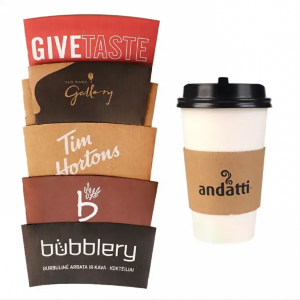 Kraft Paper Coffee Cup Sleeve 2