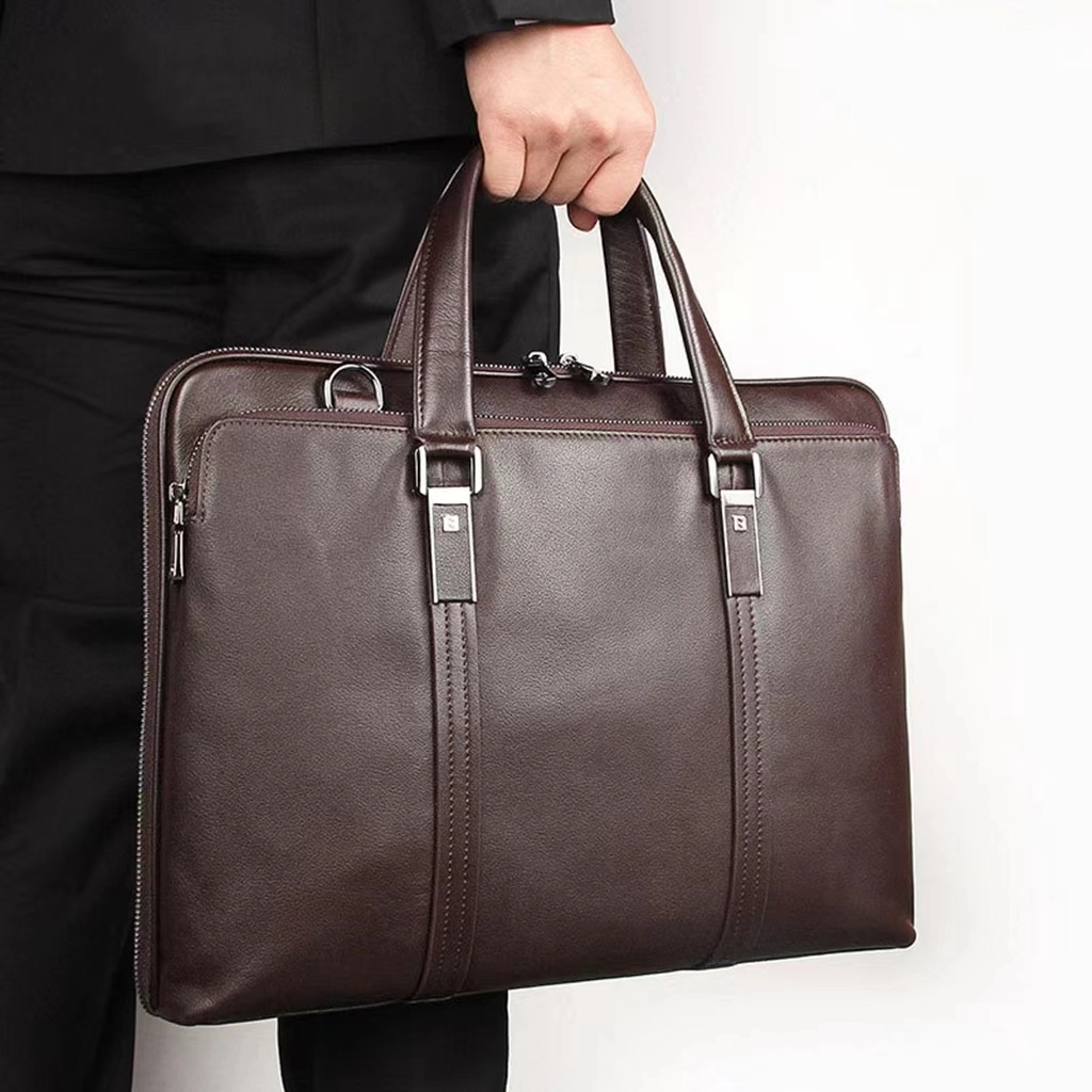 Vintage Genuine Cowhide Briefcase Messenger Bag 5