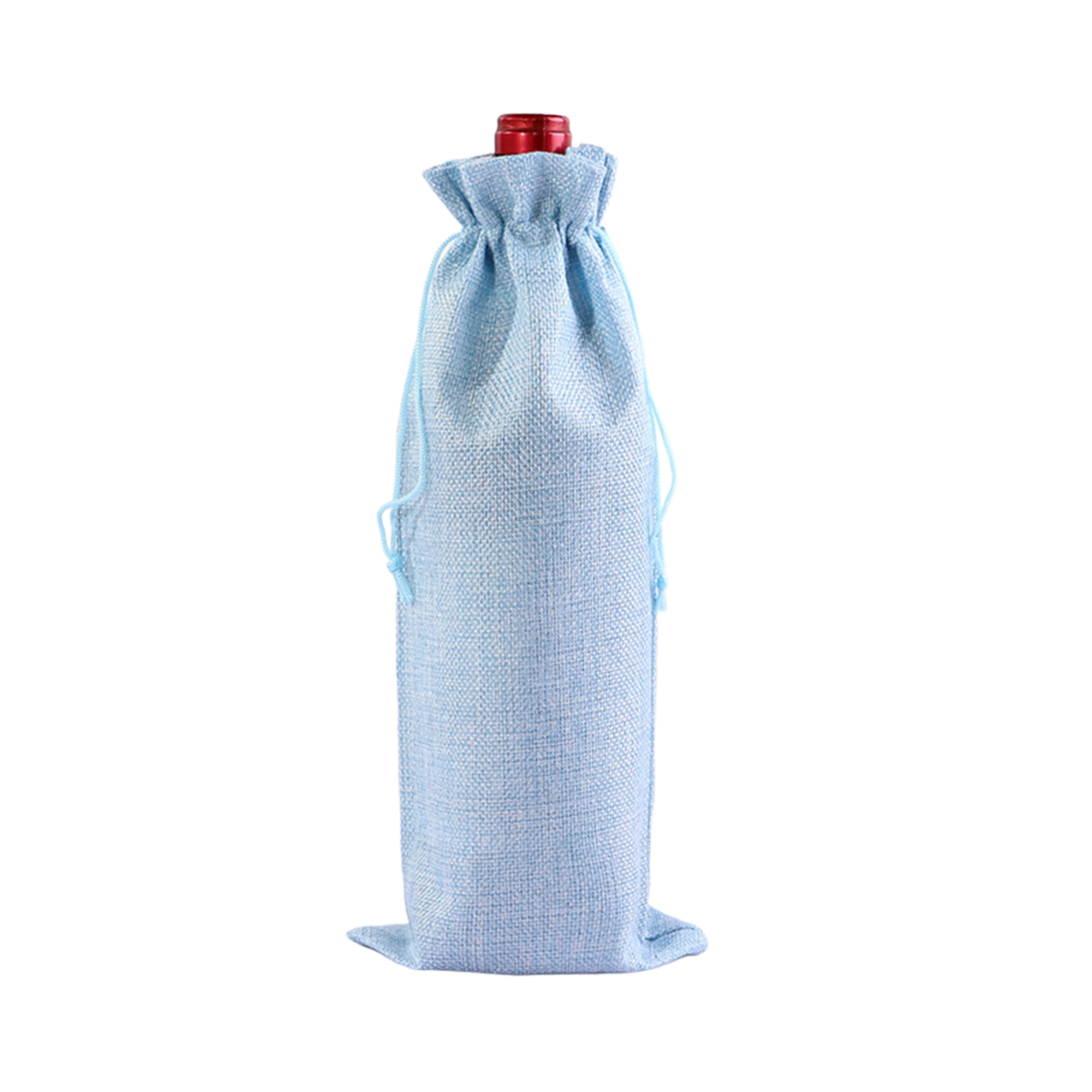 Drawstring Closure Burlap Wine Bag Champagne Gift Packaging Set 14