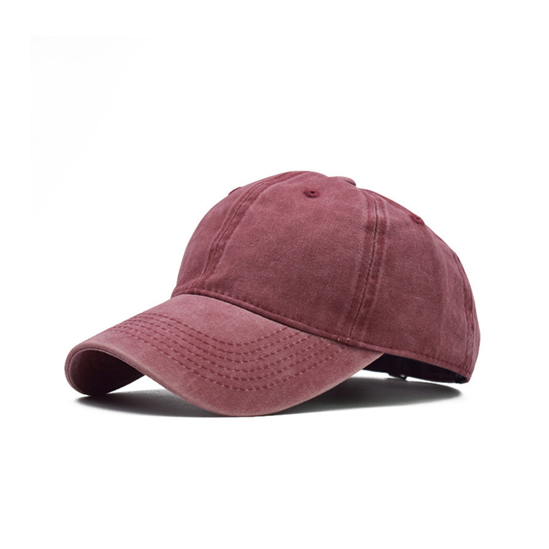 Men Women Washed Cotton Baseball Cap Adjustable Hat 18