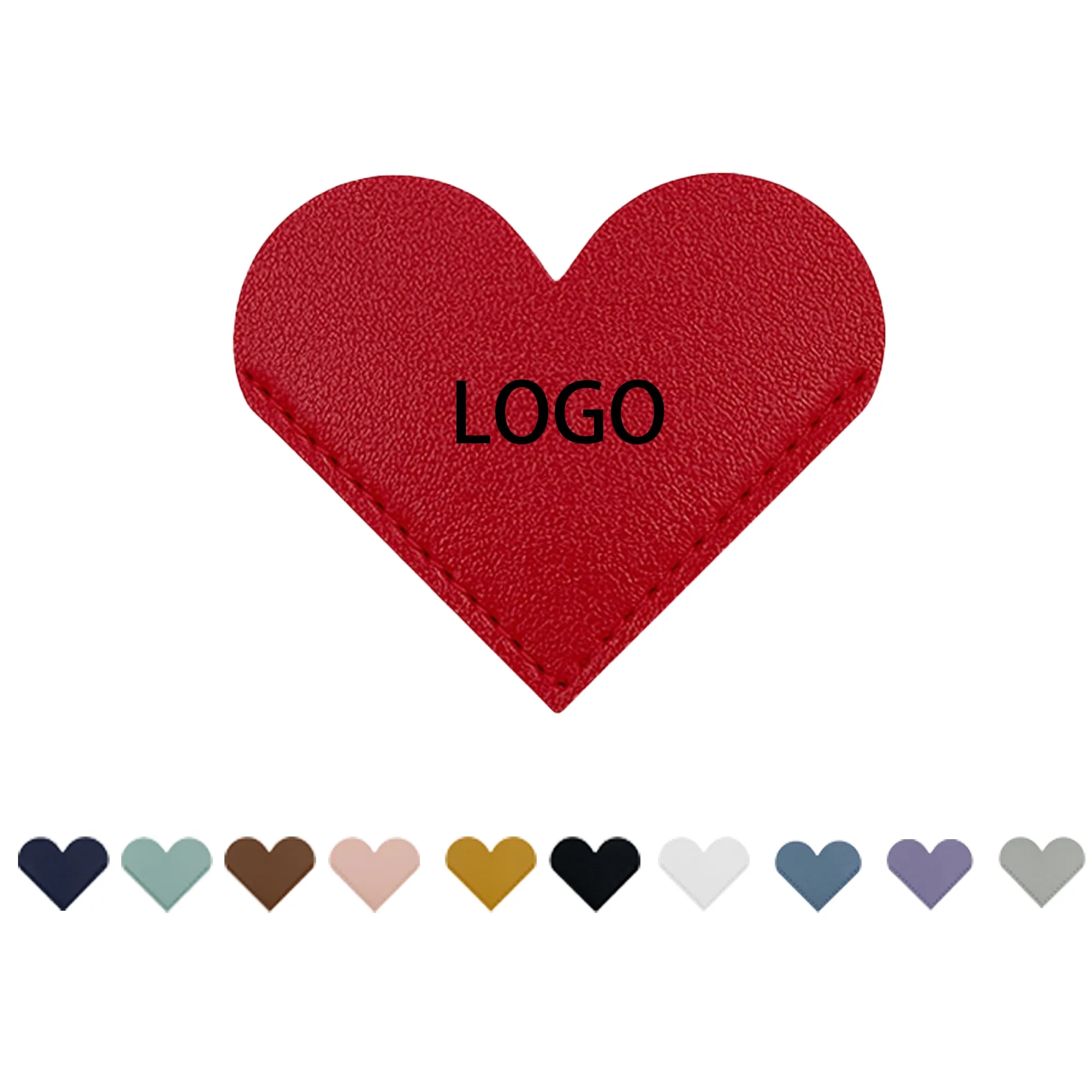 MOQ 100PCS Custom Logo Heart Shape Bookmarks 6