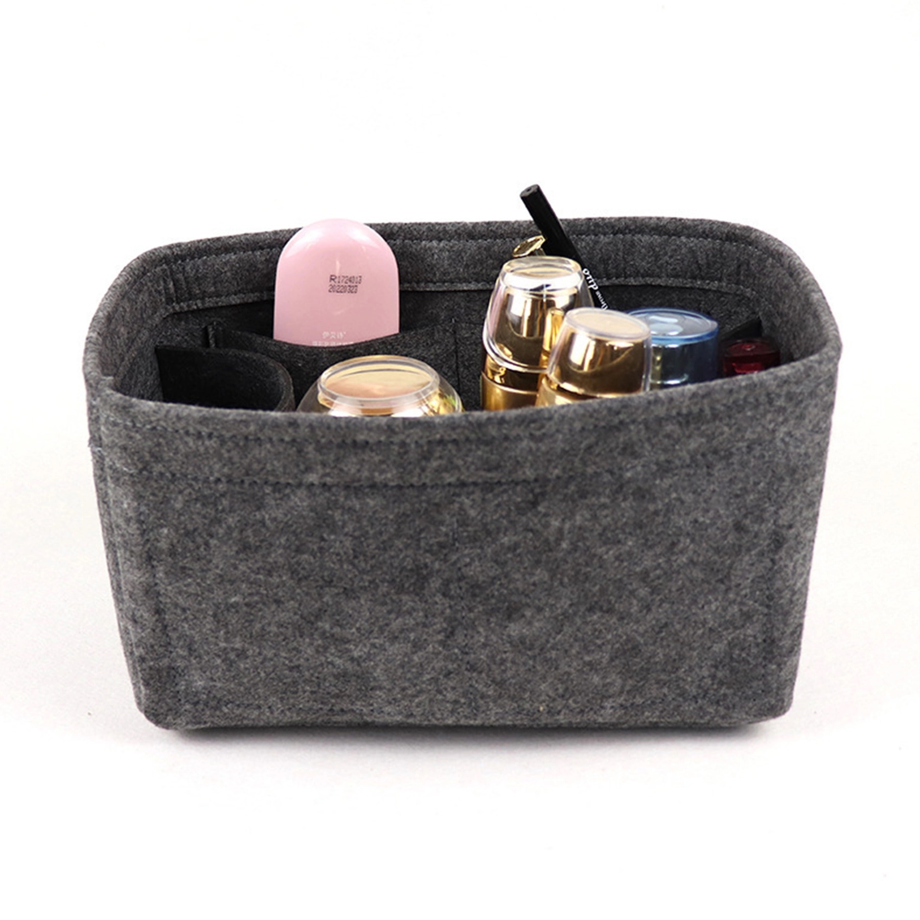 Travel Cosmetic Bags Felt Makeup Organizer Pocket 3