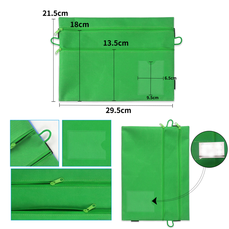 Adjustable Elastic Band Multi Pockets File Folder Binder Bag 2