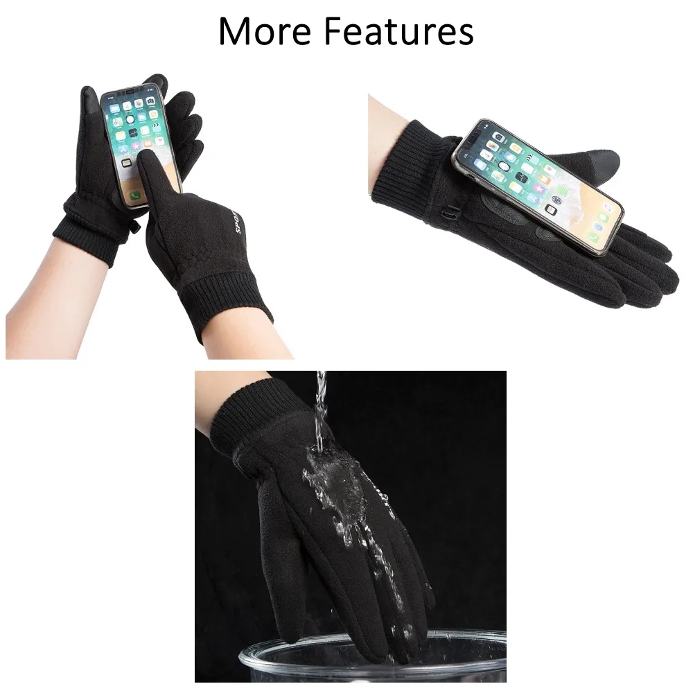 Windproof Touchscreen Fleece Winter Gloves 2