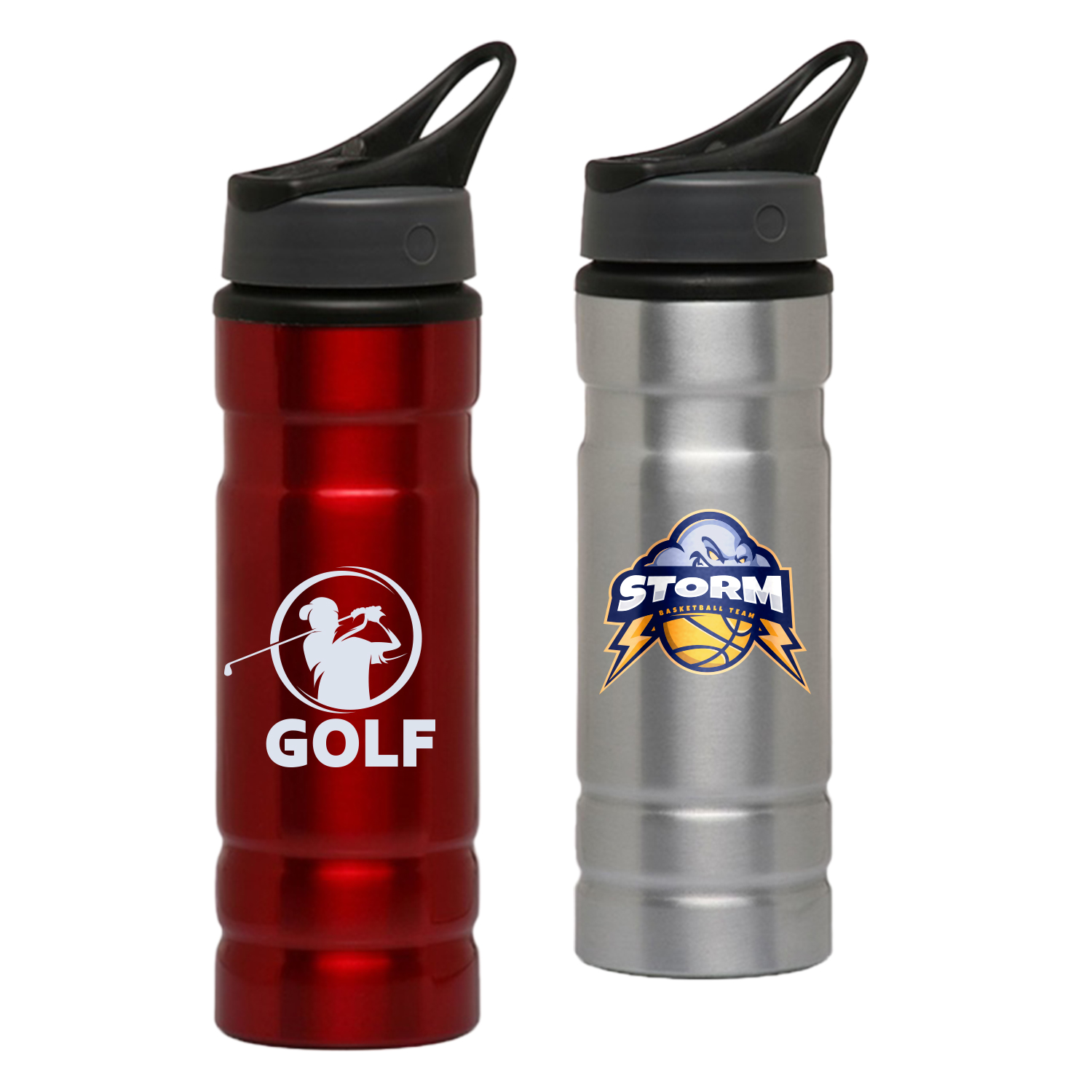 27.25 oz. Flip Top Spout Aluminum Water Bottles, custom water bottle with logo imprint 2