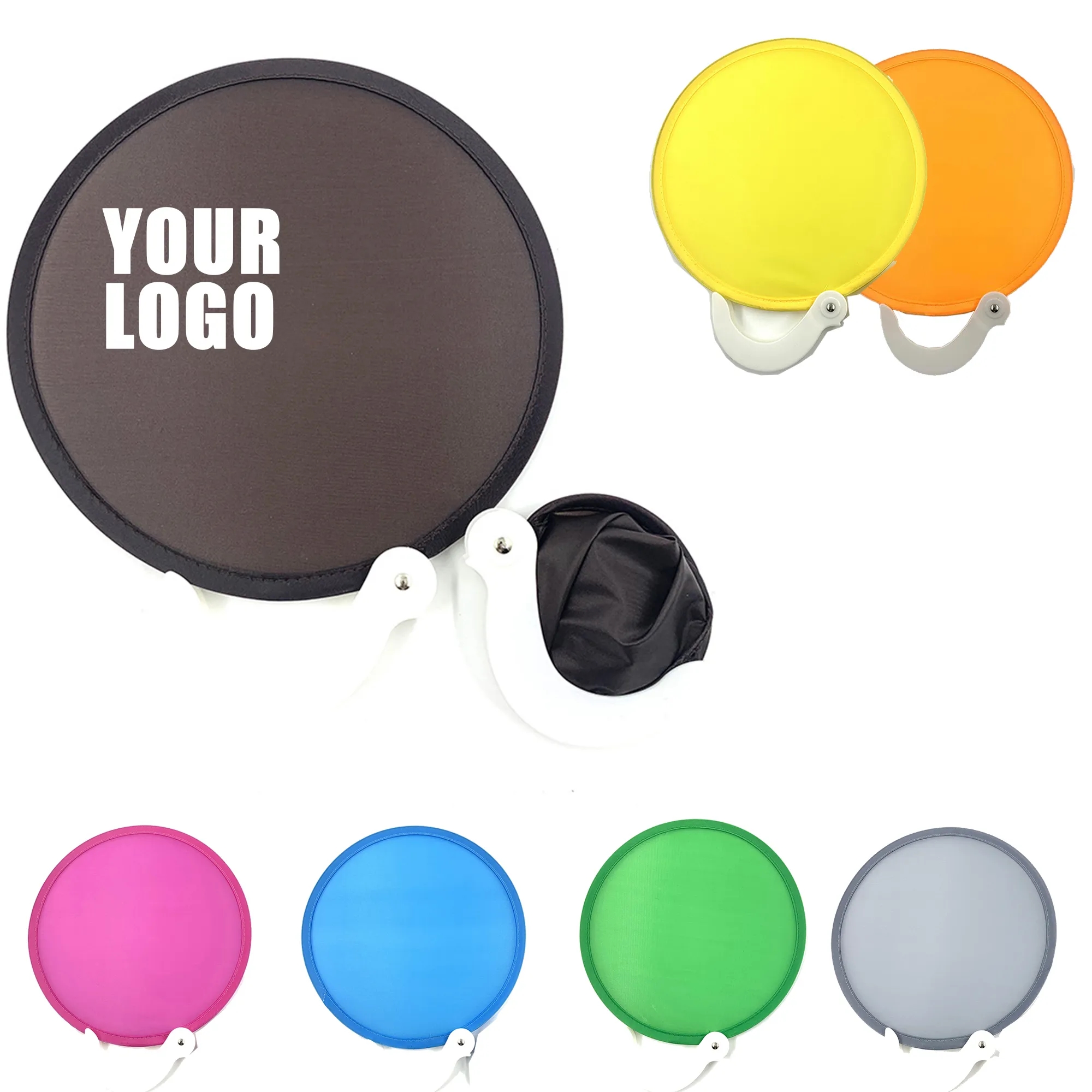 Custom Printed Round Folded Fan 5