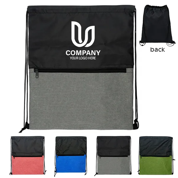 Two-Tone Heather Drawstring Bag 4