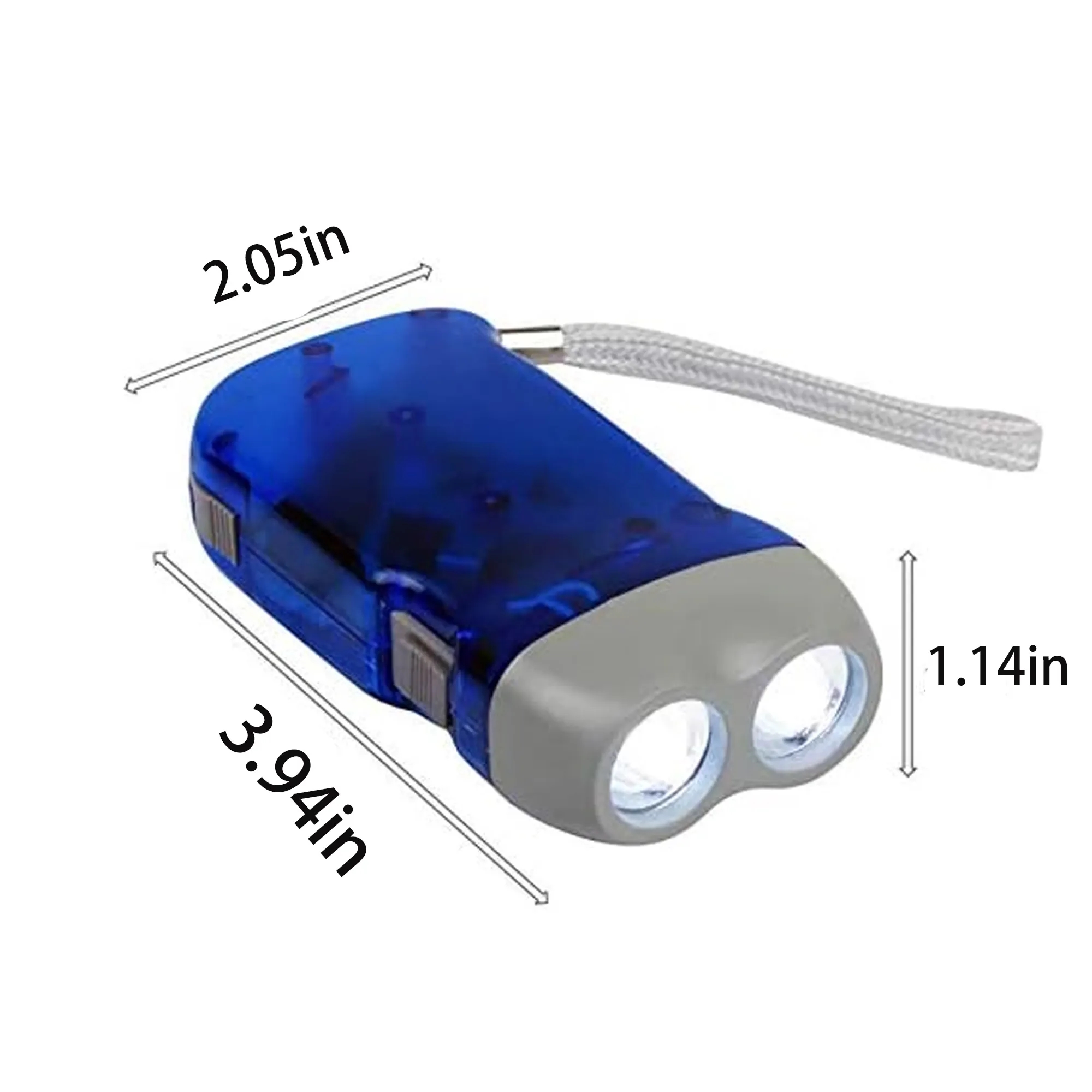 Hand-Crank LED Flashlight With Wrist Band 2