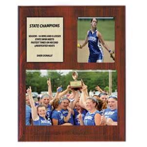 Plaque: 10x13" Cherry Finish, 5x7" Photo cover bot 1