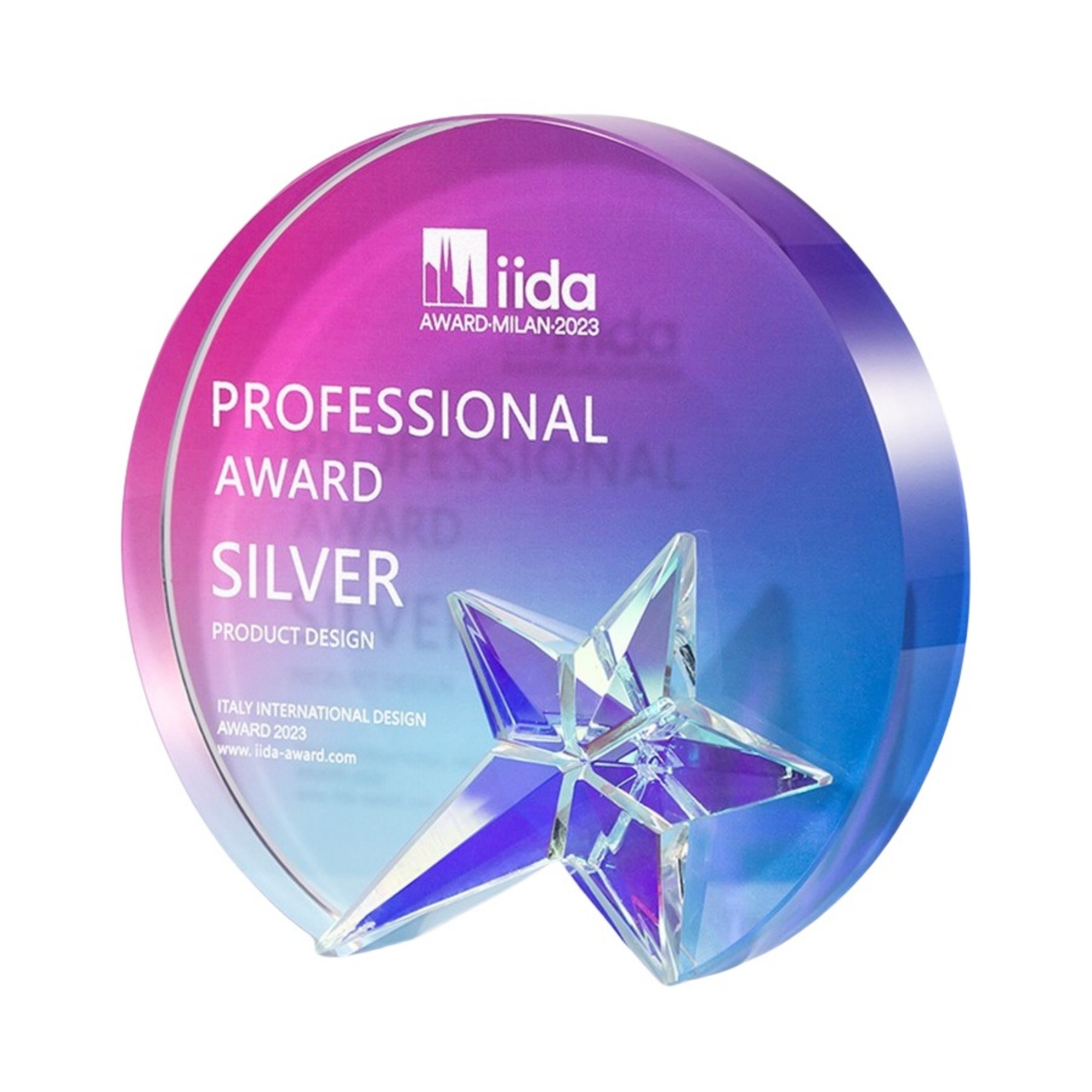 Round Colorful Crystal Trophy 8