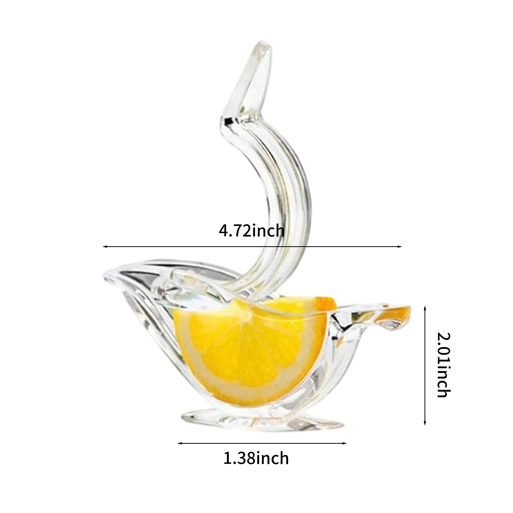 4.73 Inch Acrylic Lemon Juicer Portable and Easy Clean 4