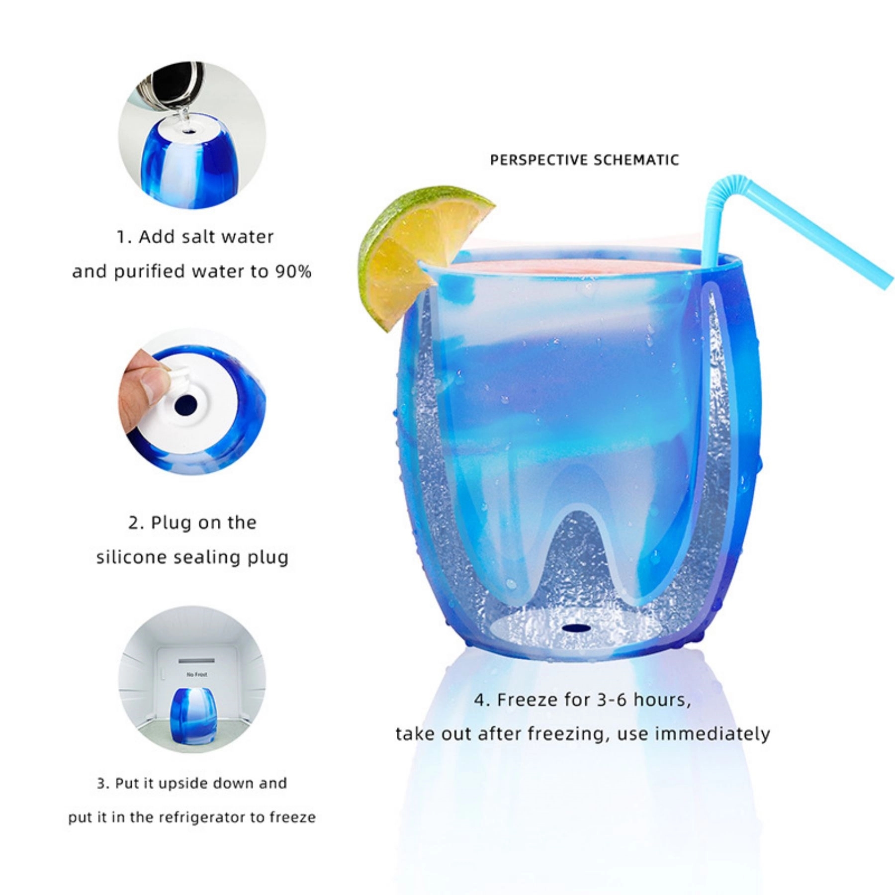 Smoothie Cup Summer Shakes Ice Mugs Pinch Refrigeration 3