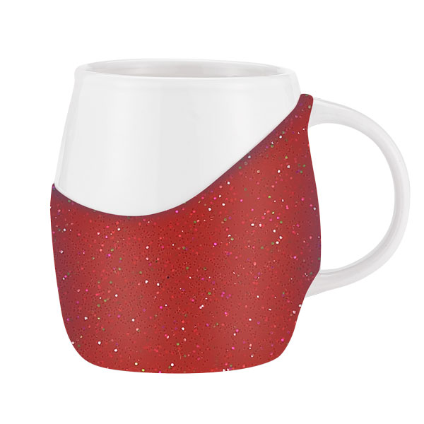 14 oz Rotunda with Glitter Band Mug 4