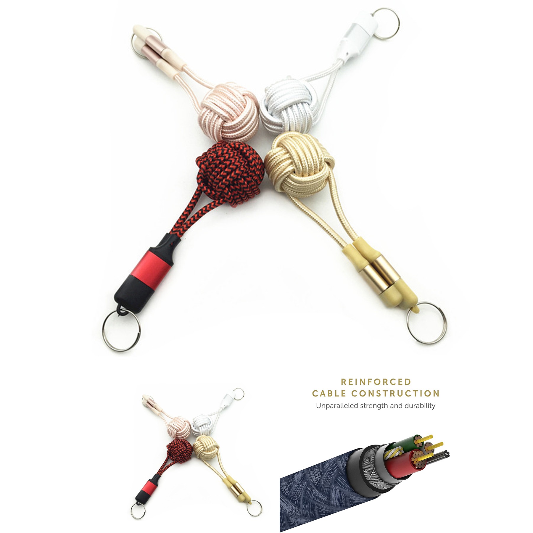High Speed Charging Cable with Key Fob 3