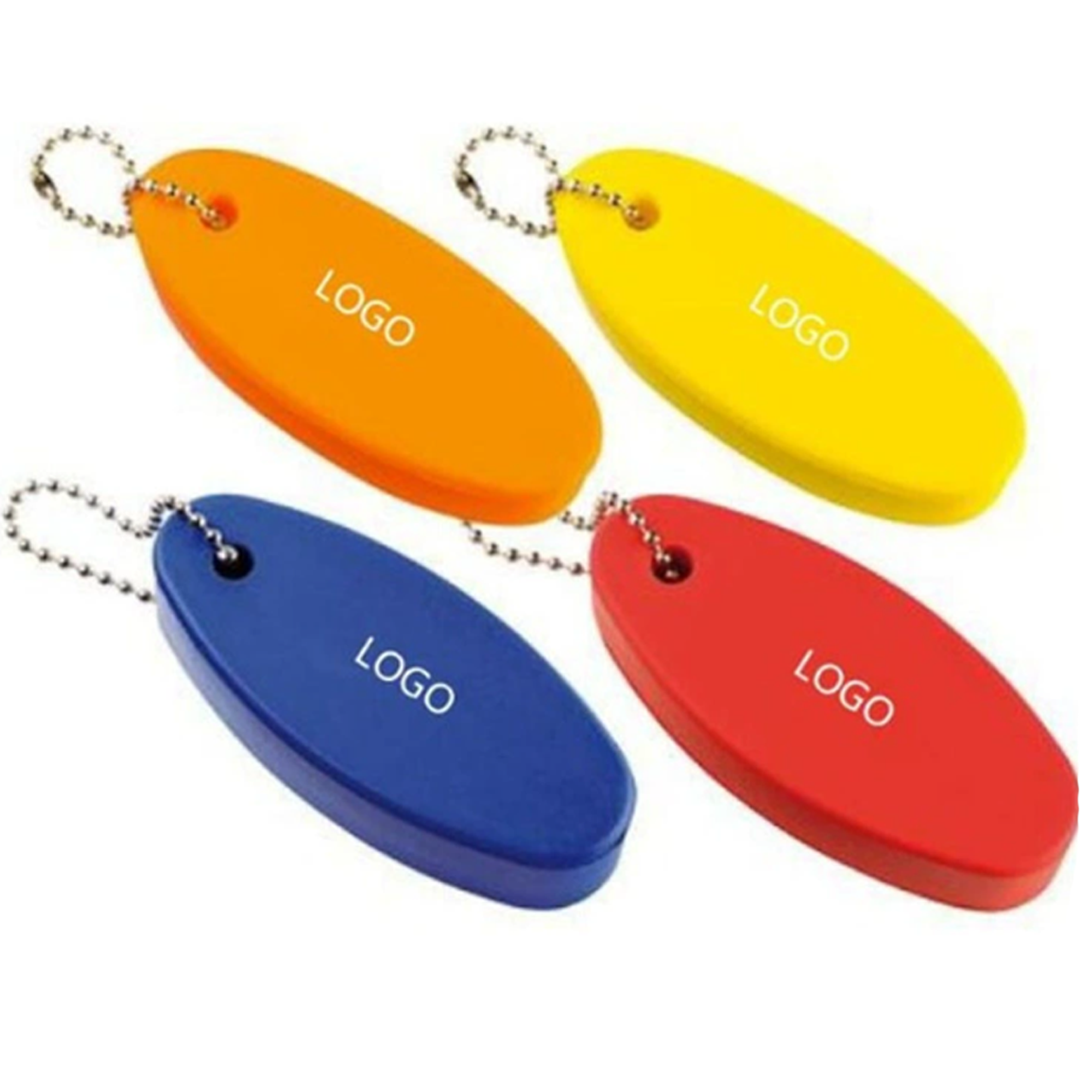 Oval PU Float Keychain with Custom Logo 2
