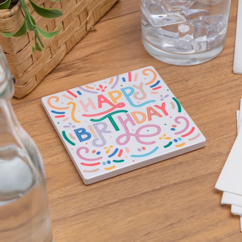 4 Inch Full Color Square Ceramic Coasters 14