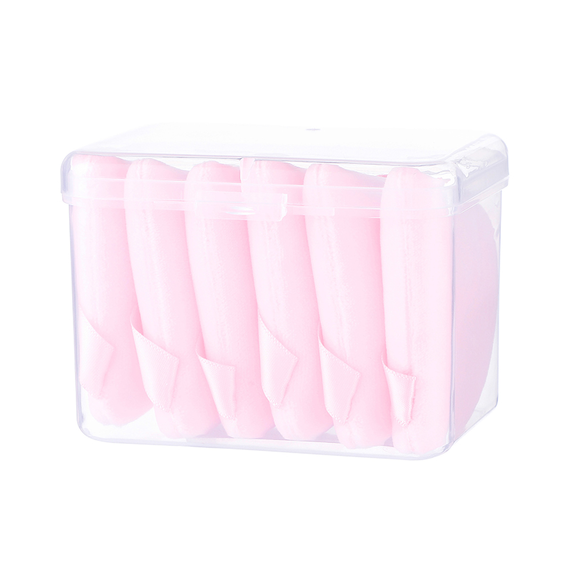 Triangle Powder Puffs Soft Velour 6PCS Makeup with Case 7