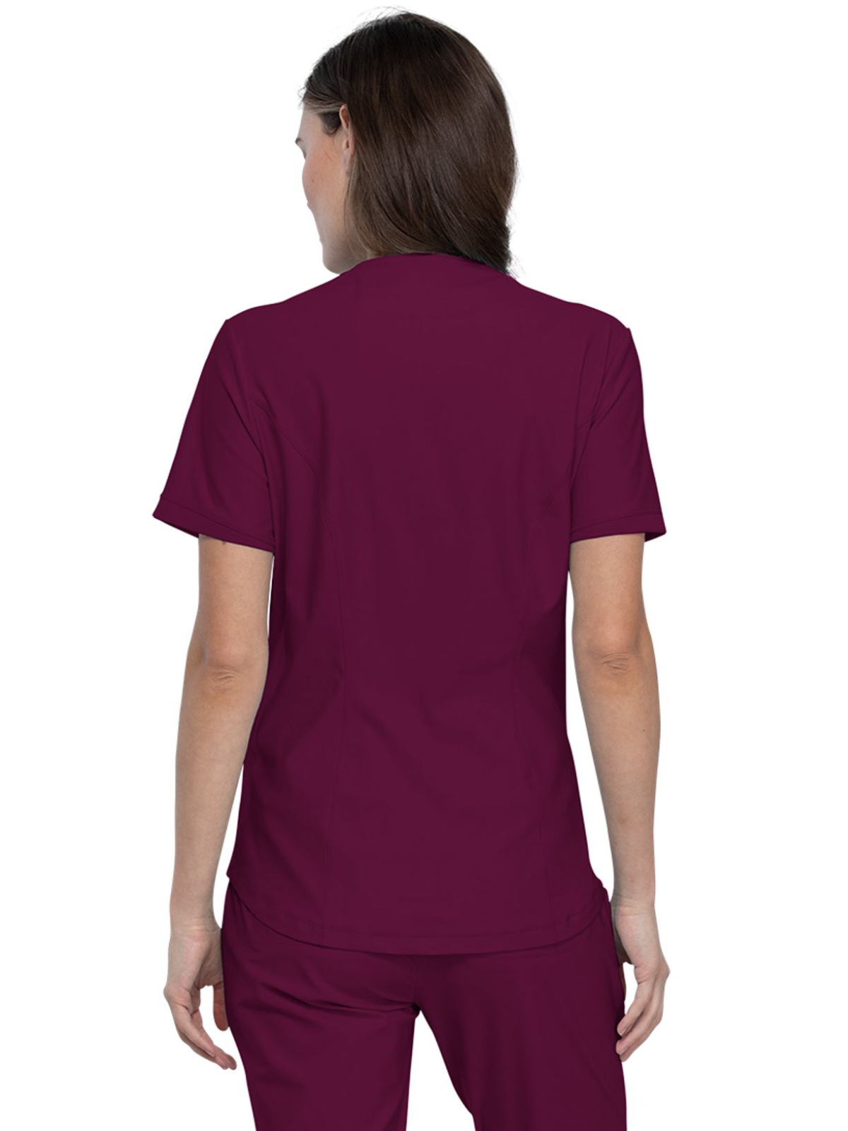 Cherokee - Form - Women's 2-Pocket Curved Hemline V-Neck Top 18