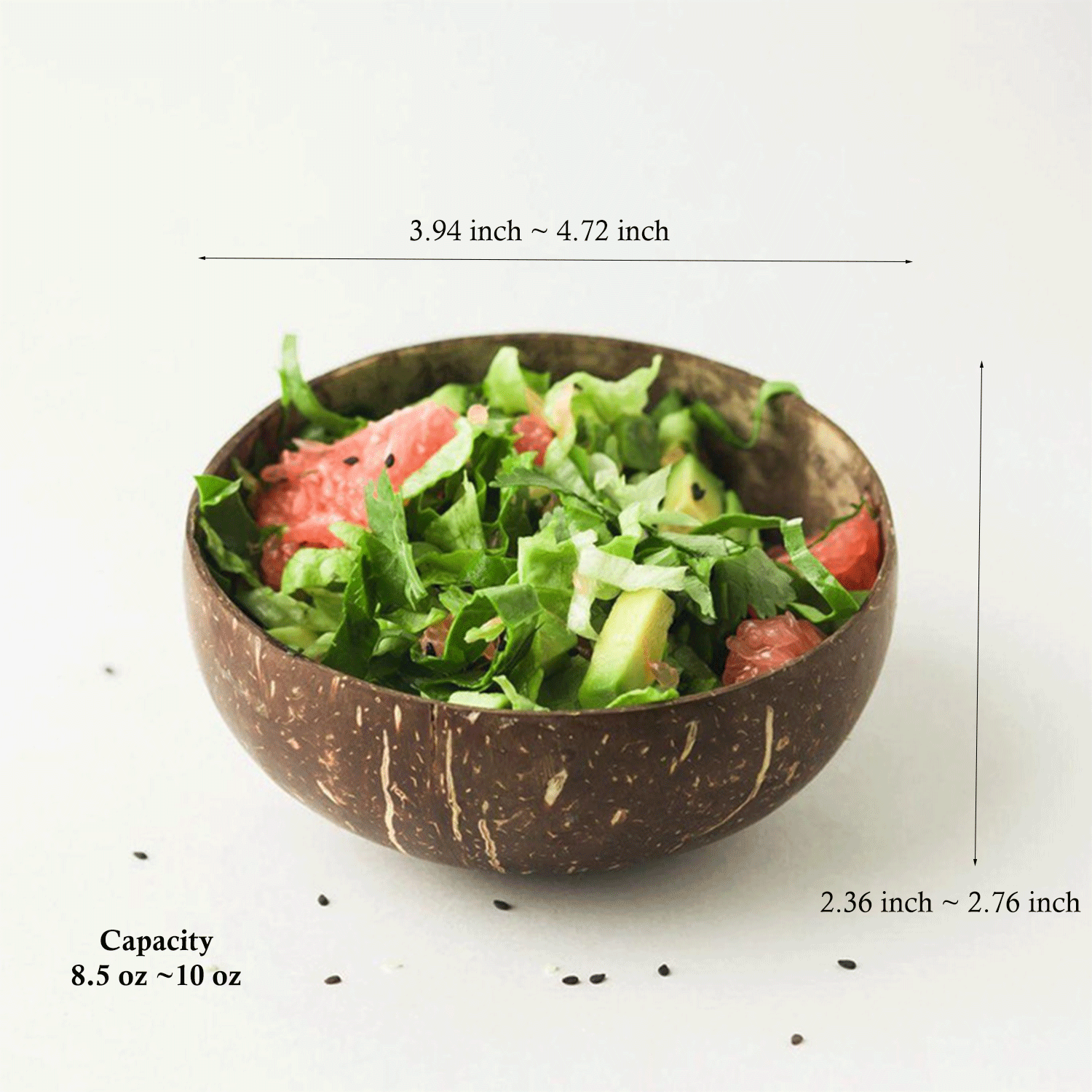 Eco-Friendly Natural Handmade Coconut Shell Salad Bowl 1