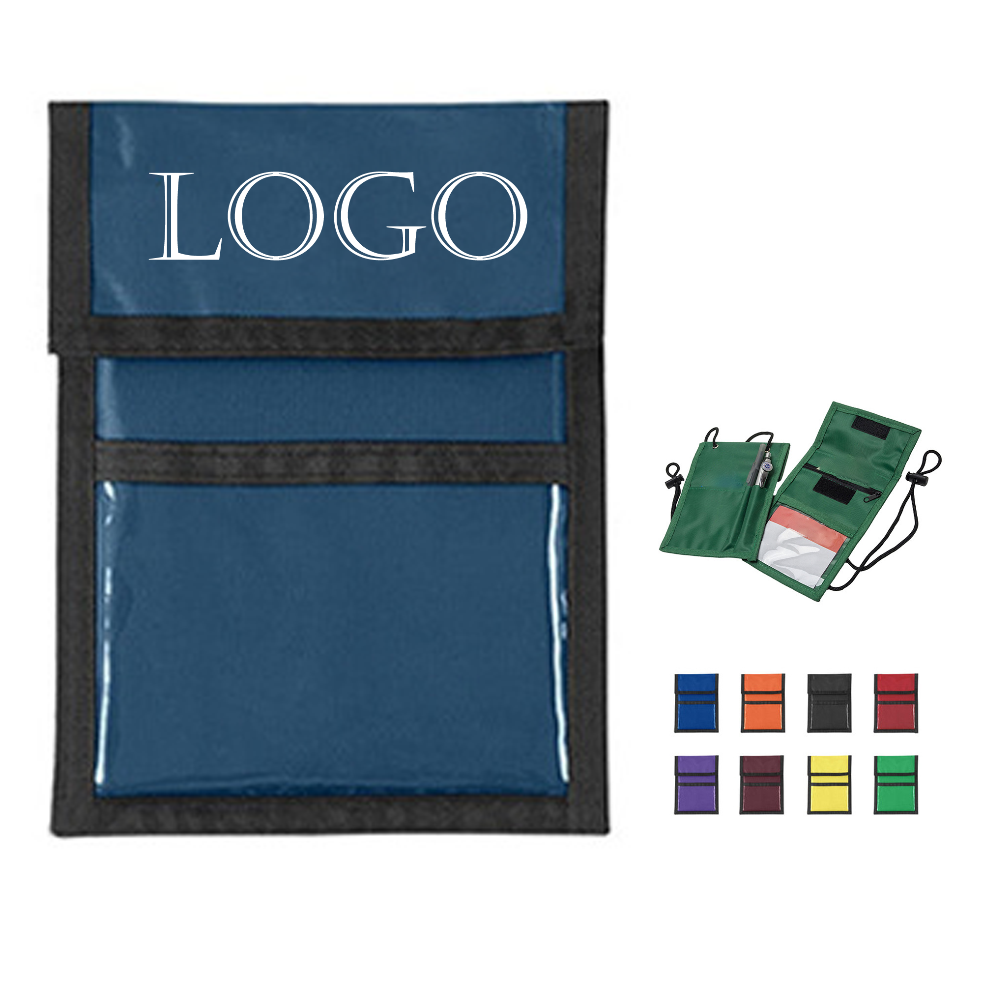 Nylon Multifunction Neck Wallet Badge Holder 1