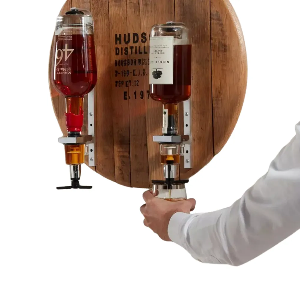 Barrel Head Sign Double Liquor Dispenser 9