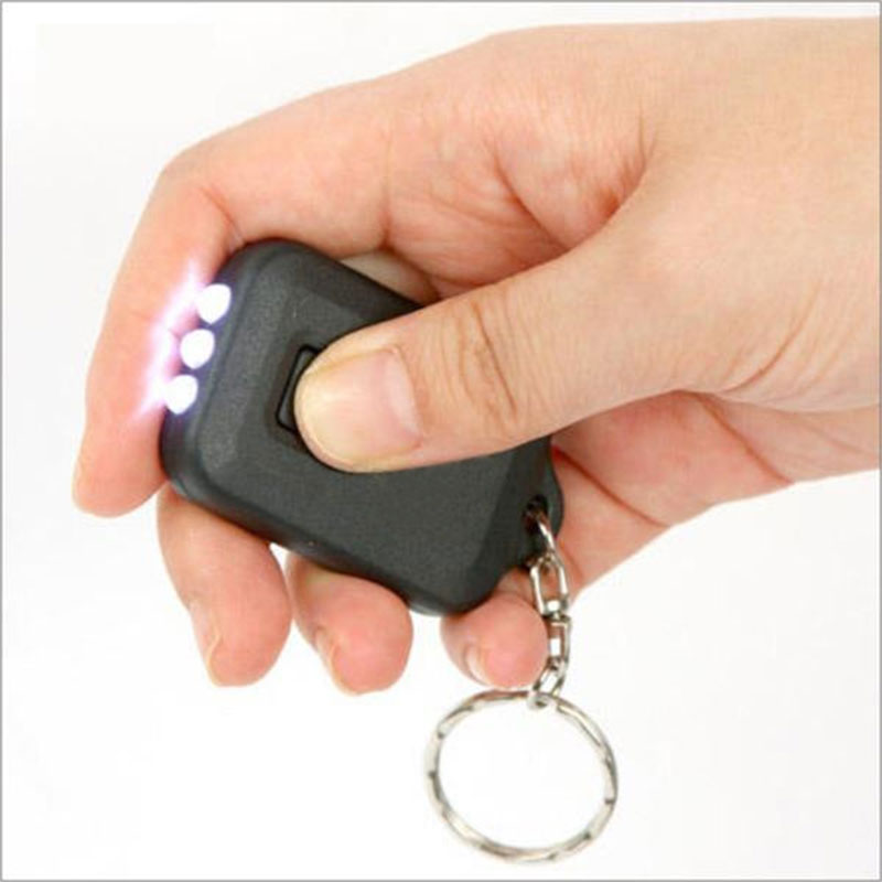 3 Leds Solar Powered Flashlight Keychain 4