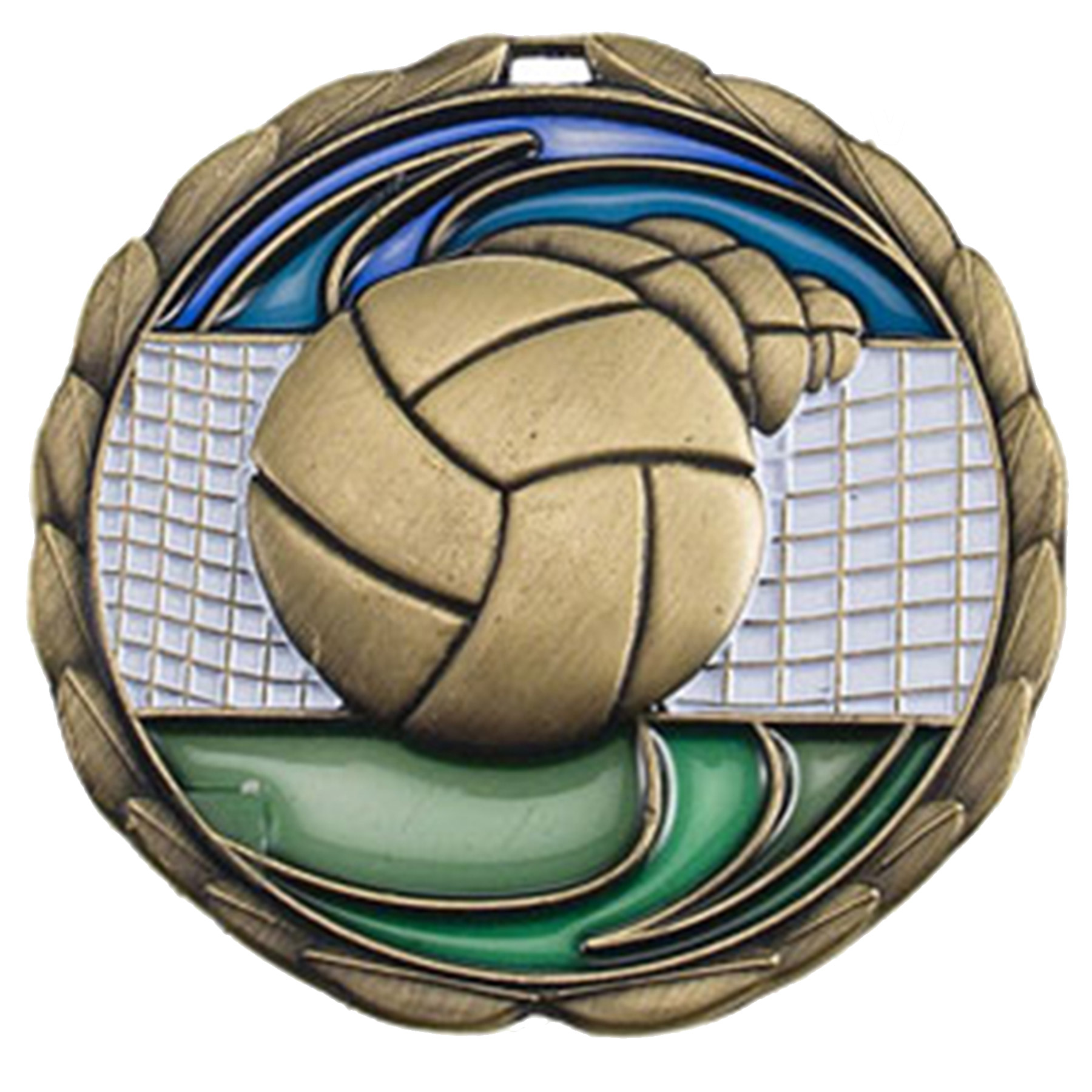 Stock Color Medals: Volleyball