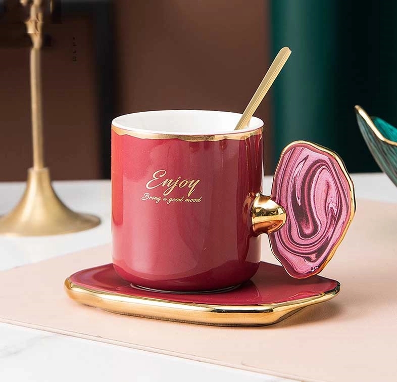 5OZ Irregular Phnom Penh Coffee Cup and Saucer Set 9