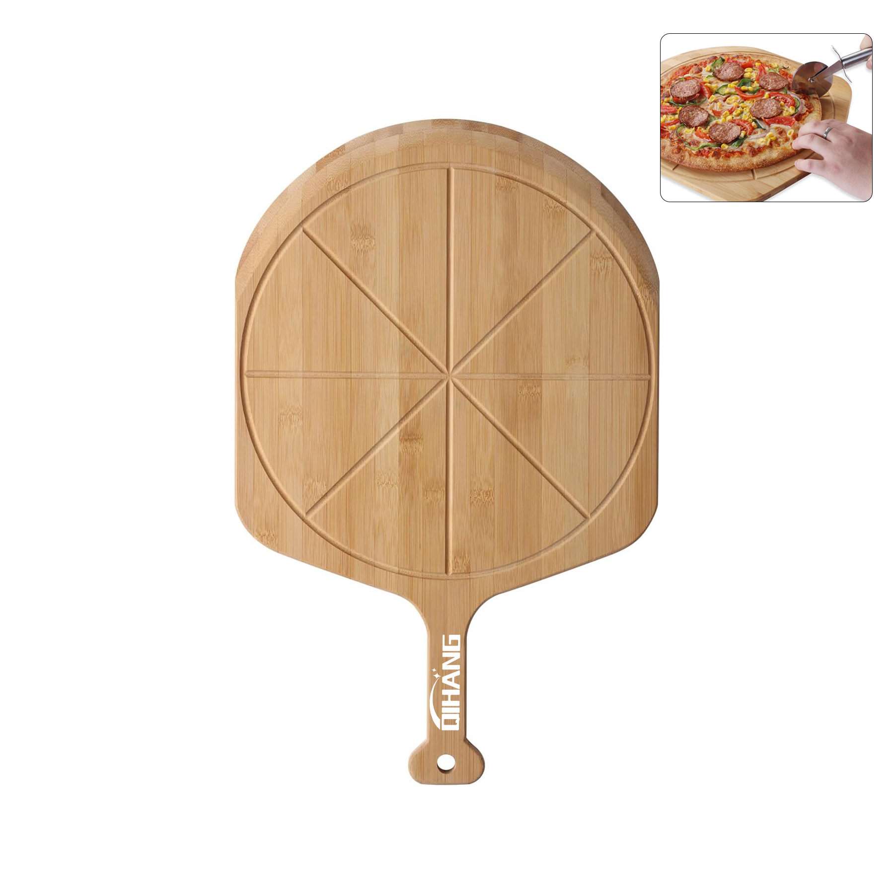 12" Bamboo Pizza Peel 3