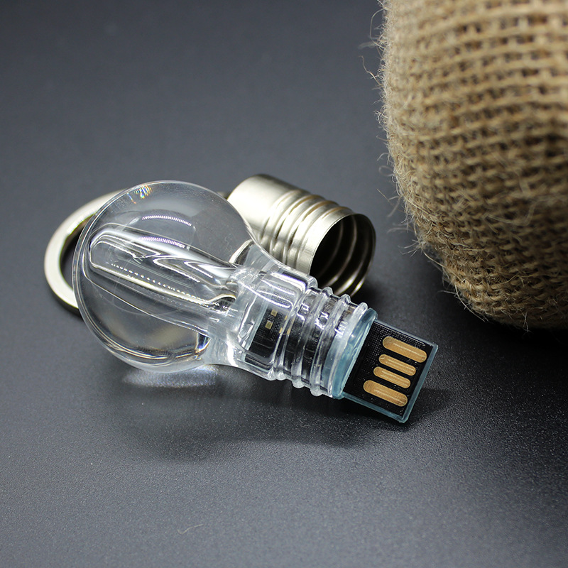 Customized 4GB Light Bulb USB Drives w/Keychain 7