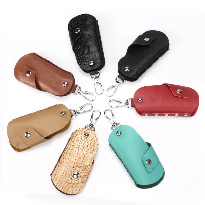 Pocket Size Genuine Leather Car Key Case 4