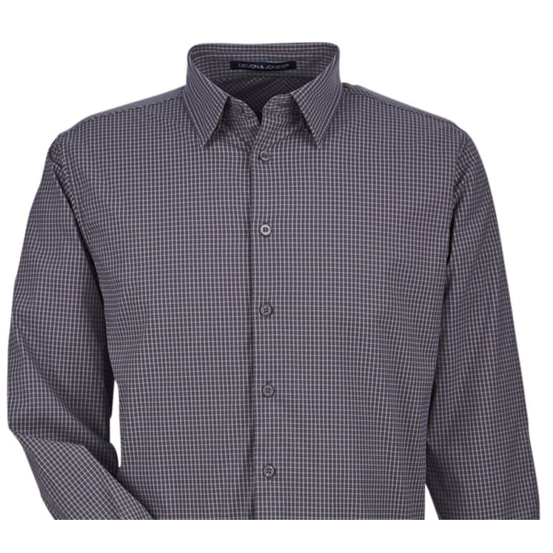 Devon & Jones CrownLux Performance™ Men's Tonal Mini Check Shirt 8