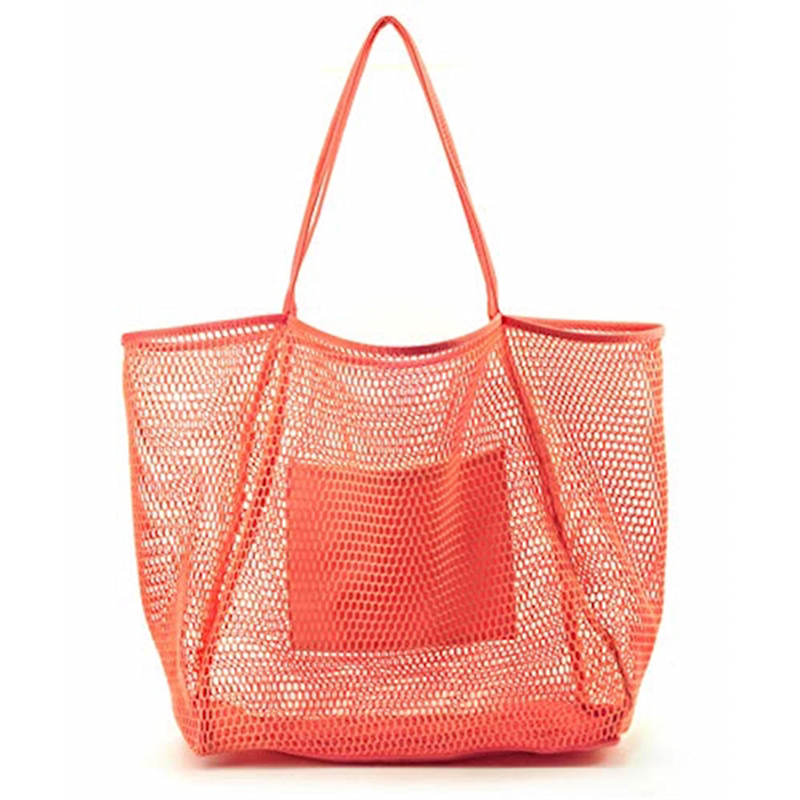 Mesh Beach Tote Womens Shoulder Handbag 10