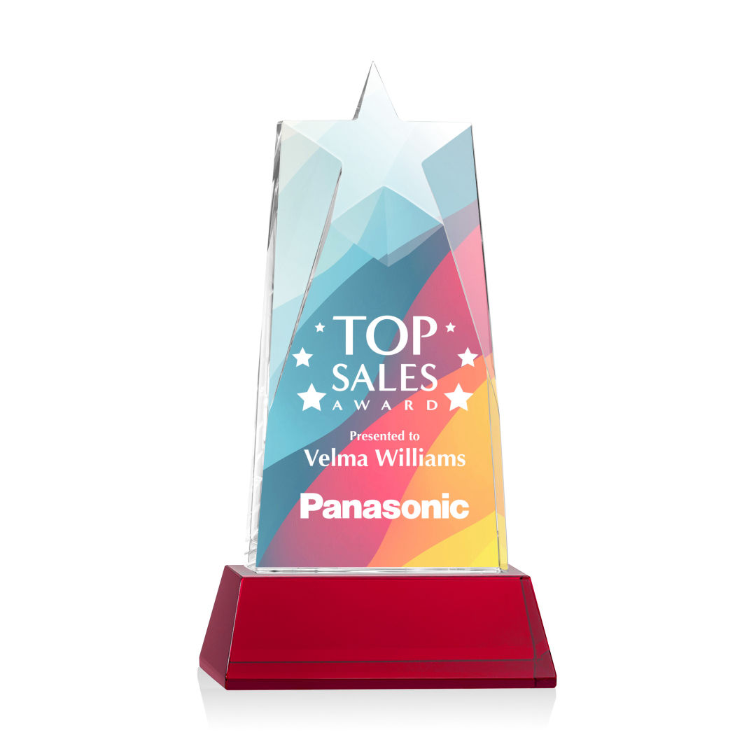Millington Star VividPrint™ Award on Base - Red 9