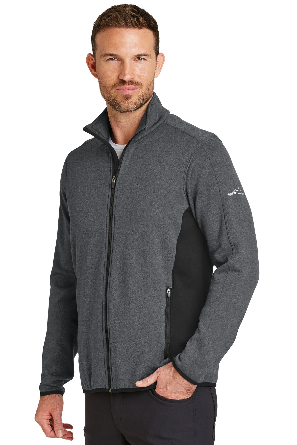 Eddie Bauer Full-Zip Heather Stretch Fleece Jacket. EB238 15