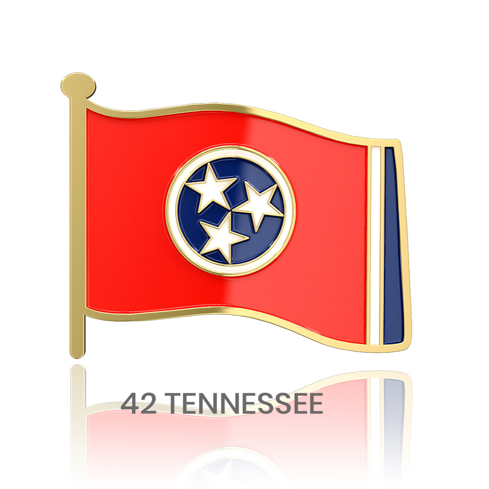 1" Stock Flag Pins 34