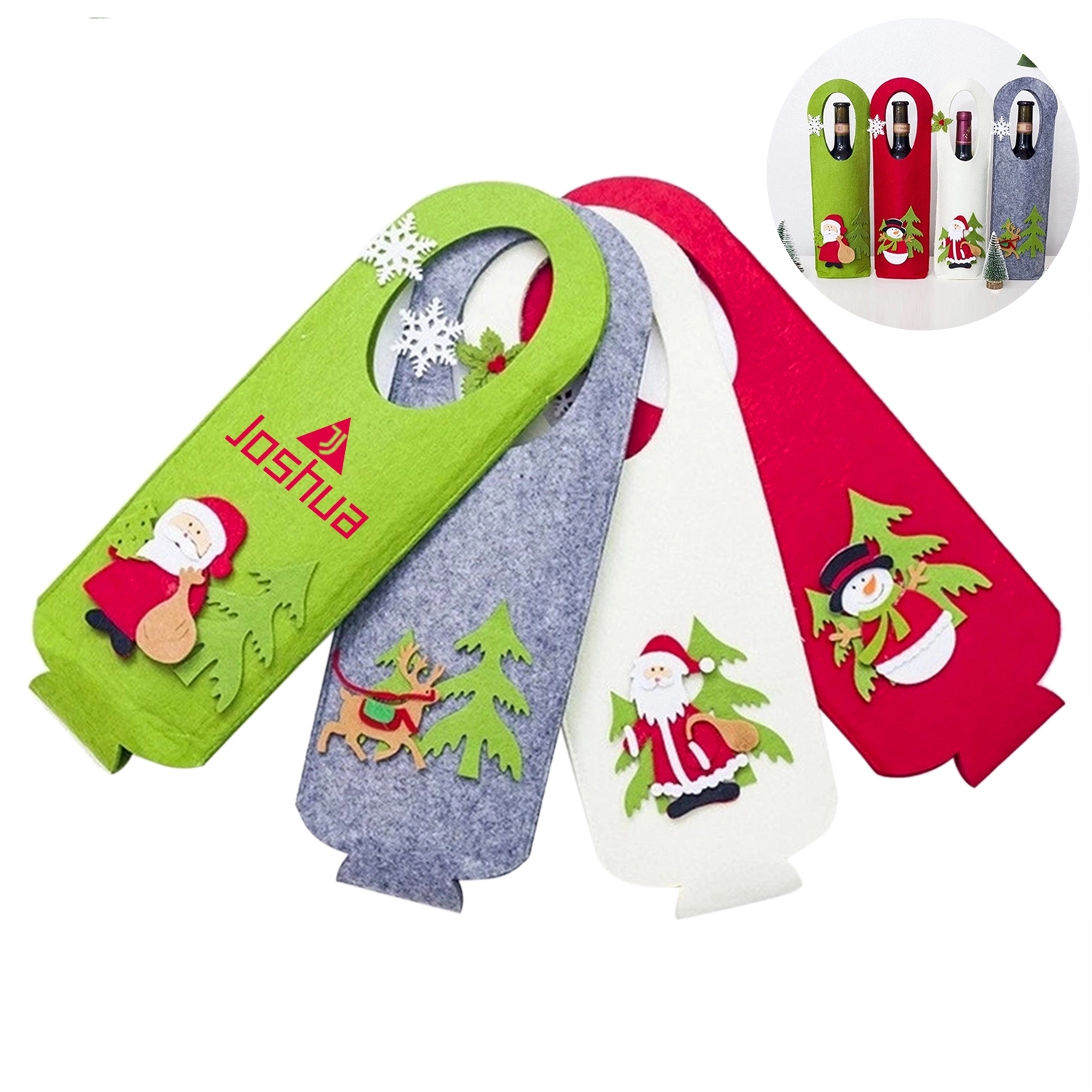 Christmas Wine Bottle Gift Bag 2