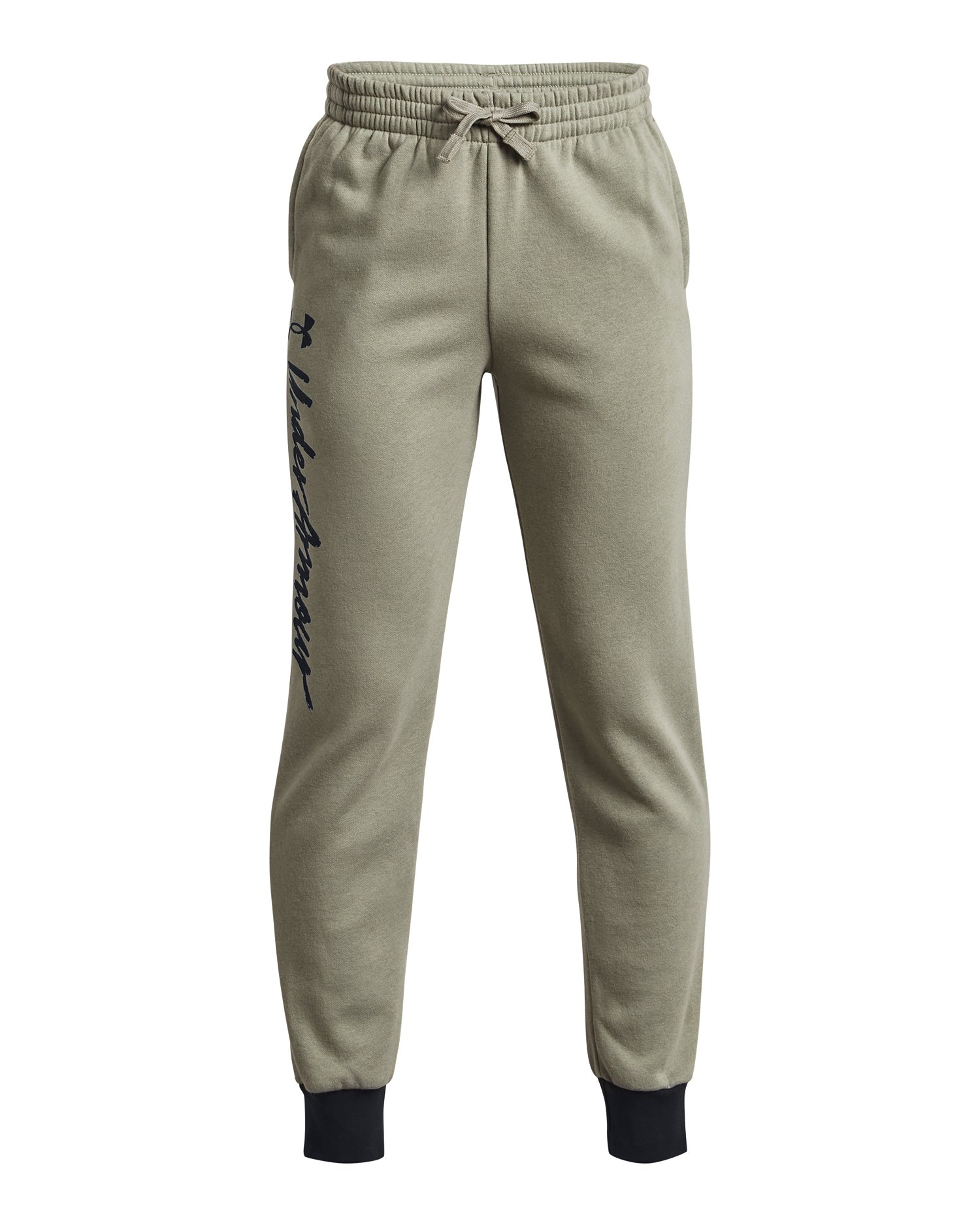 UA Rival Fleece Script Boys' Joggers 4
