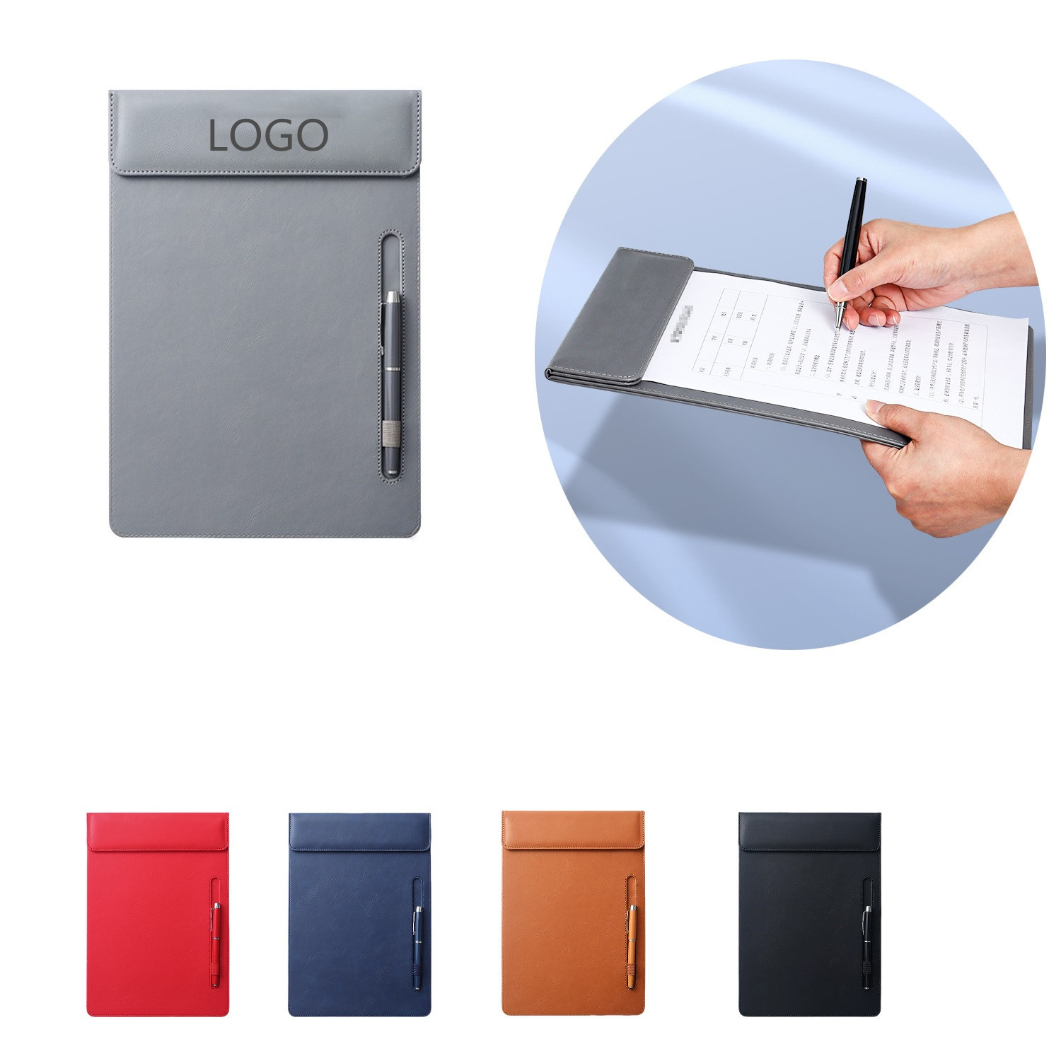 Magnetic PU Leather Clipboard – A4 Writing Pad 3