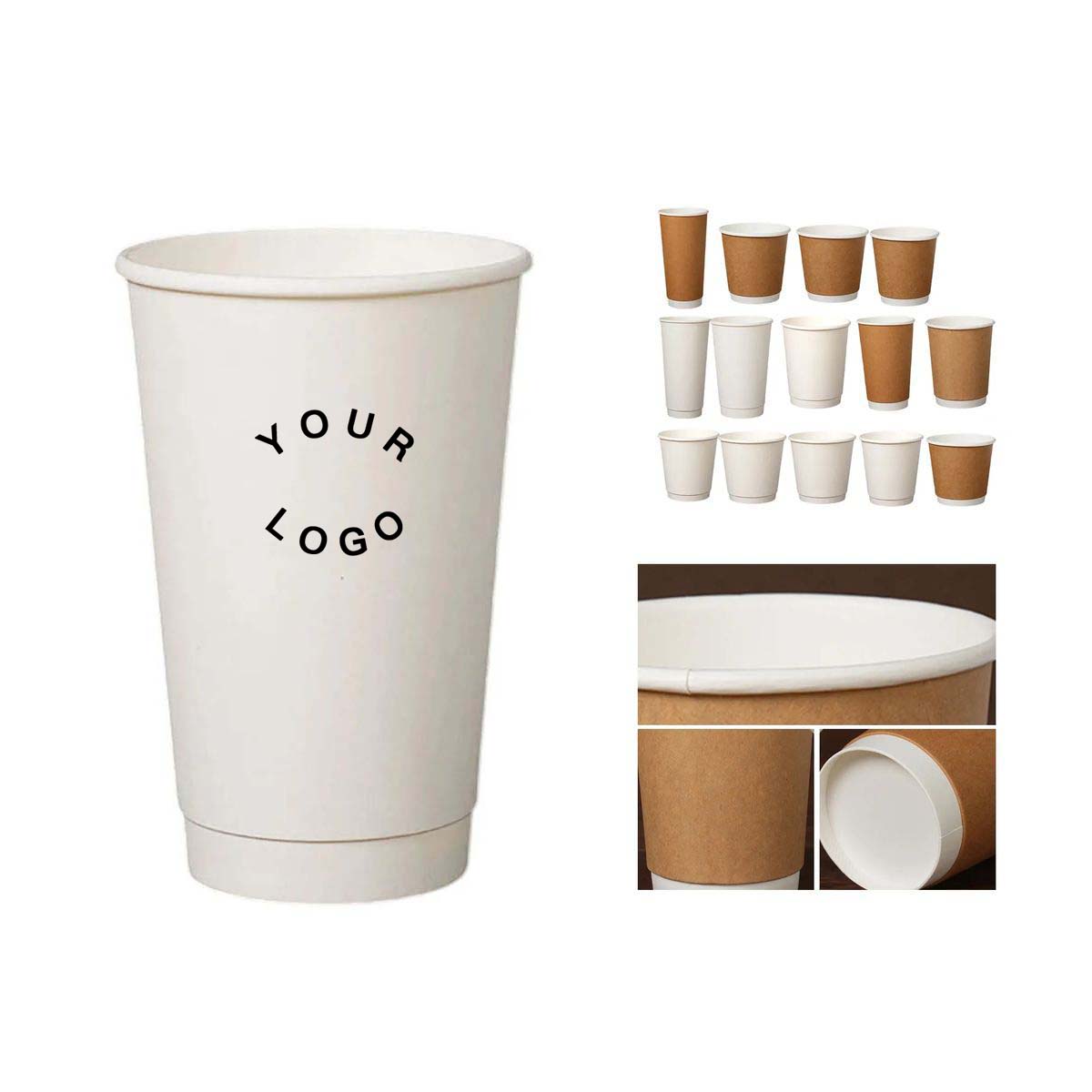 Eco Friendly Paper Coffee Cups with Heat Protection 1