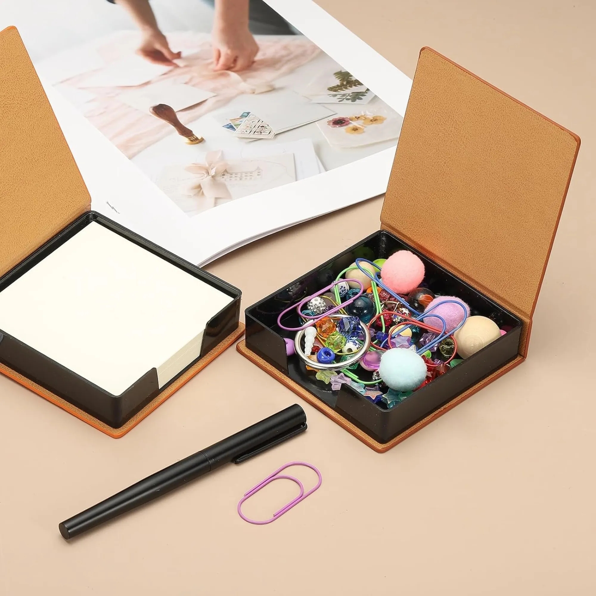 PU Three Dimensional Business Note Note Box 3